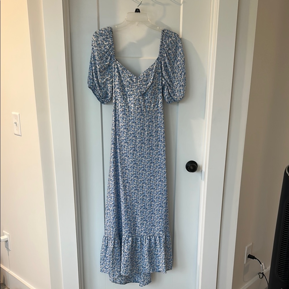 Floral Blue Maxi Dress